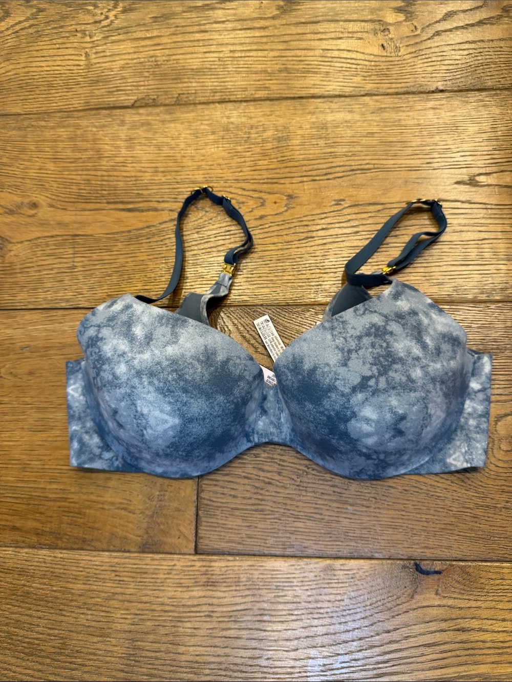 Victoria's Secret Cloud-Wash Molded Push-Up Bra in Navy Gray